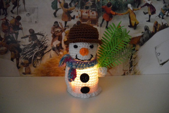 E-Book "2 in 1 snowman"... egg cosy or lighted