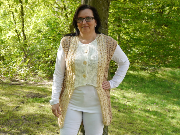 Strickanleitung Weste Milano für alle Größen leicht anzupassen