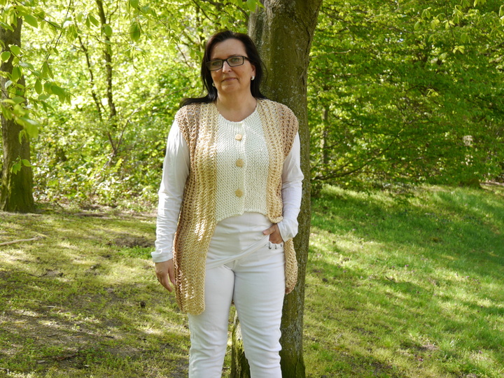 Strickanleitung Weste Milano für alle Größen leicht anzupassen