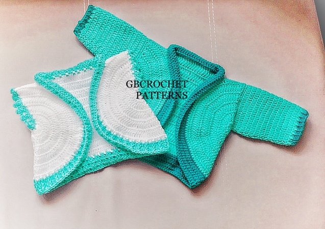 Crochet Pattern Baby cardigan, unisex baby bolero, boys cardigan