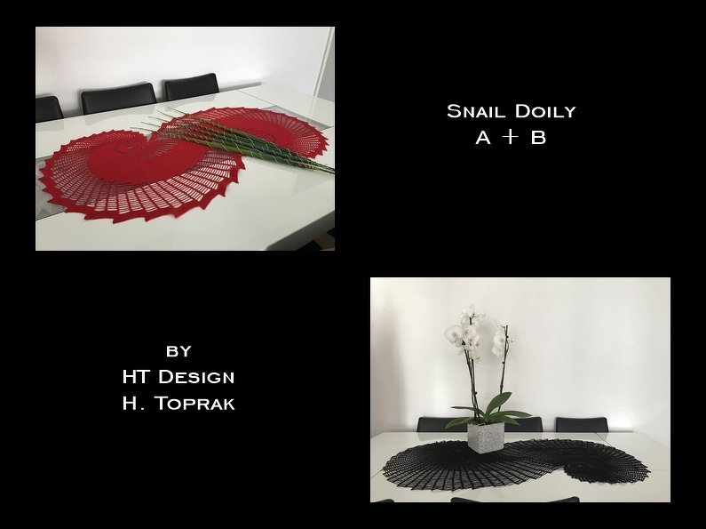 Crochet pattern Snail Doily