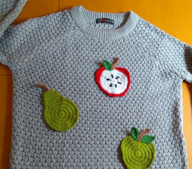 Häkelanleitung - Applikation oder Untersetzer - Früchte