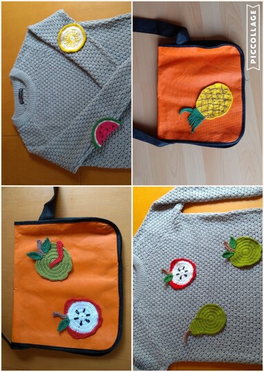 Häkelanleitung - Applikation oder Untersetzer - Früchte