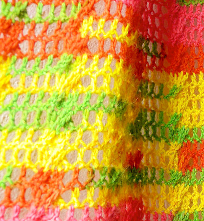 Cabled Scarf crochet pattern "Fluorescence", cables and mesh