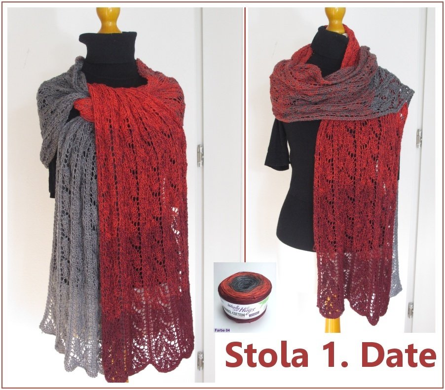 Stola "1. Date" stricken mit 1 Woolly Hugs - BOBBEL