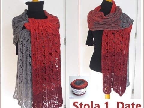 Stola "1. Date" stricken mit 1 Woolly Hugs - BOBBEL