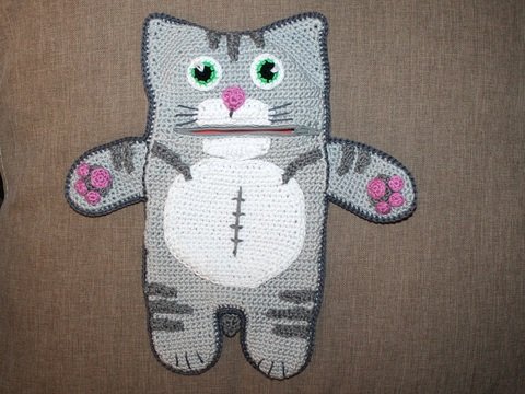 Kätzchen als Wärmekissen, oder als kleines Kätzchen Häkelanleitung