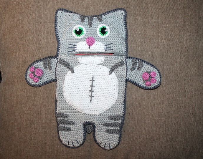 Kätzchen als Wärmekissen, oder als kleines Kätzchen Häkelanleitung
