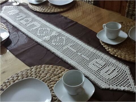 Häkeln/Tischband/Cafe Time