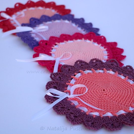 Praktische Tassenuntersetzer - Häkelanleitung für Wollreste