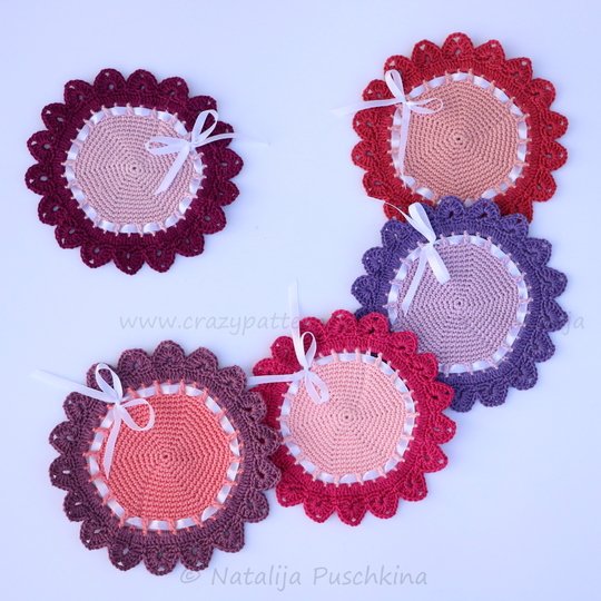 Praktische Tassenuntersetzer - Häkelanleitung für Wollreste