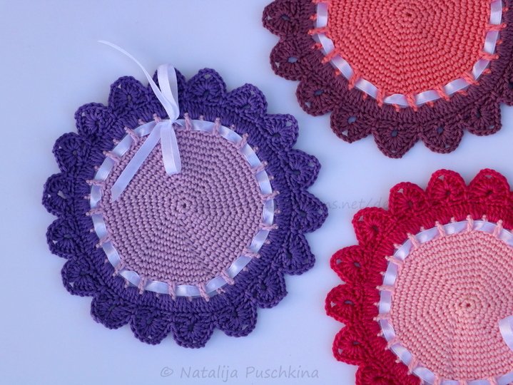 Praktische Tassenuntersetzer - Häkelanleitung für Wollreste