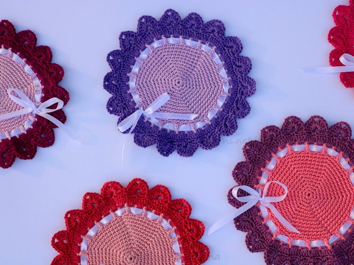 Praktische Tassenuntersetzer - Häkelanleitung für Wollreste