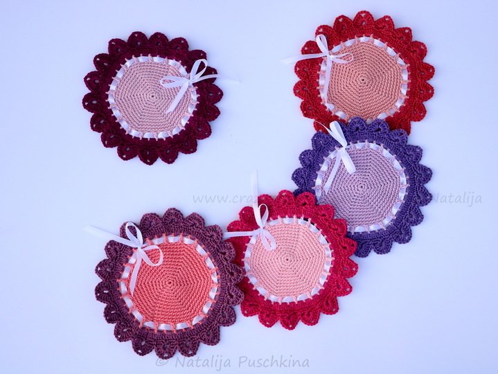 Praktische Tassenuntersetzer - Häkelanleitung für Wollreste