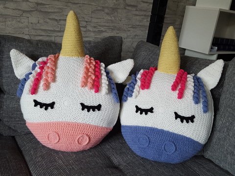 74 Häkelanleitung Kissen Einhorn Einhornkissen