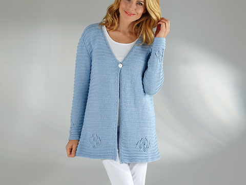 Strickanleitung Damenjacke "Seidenglanz" 756280