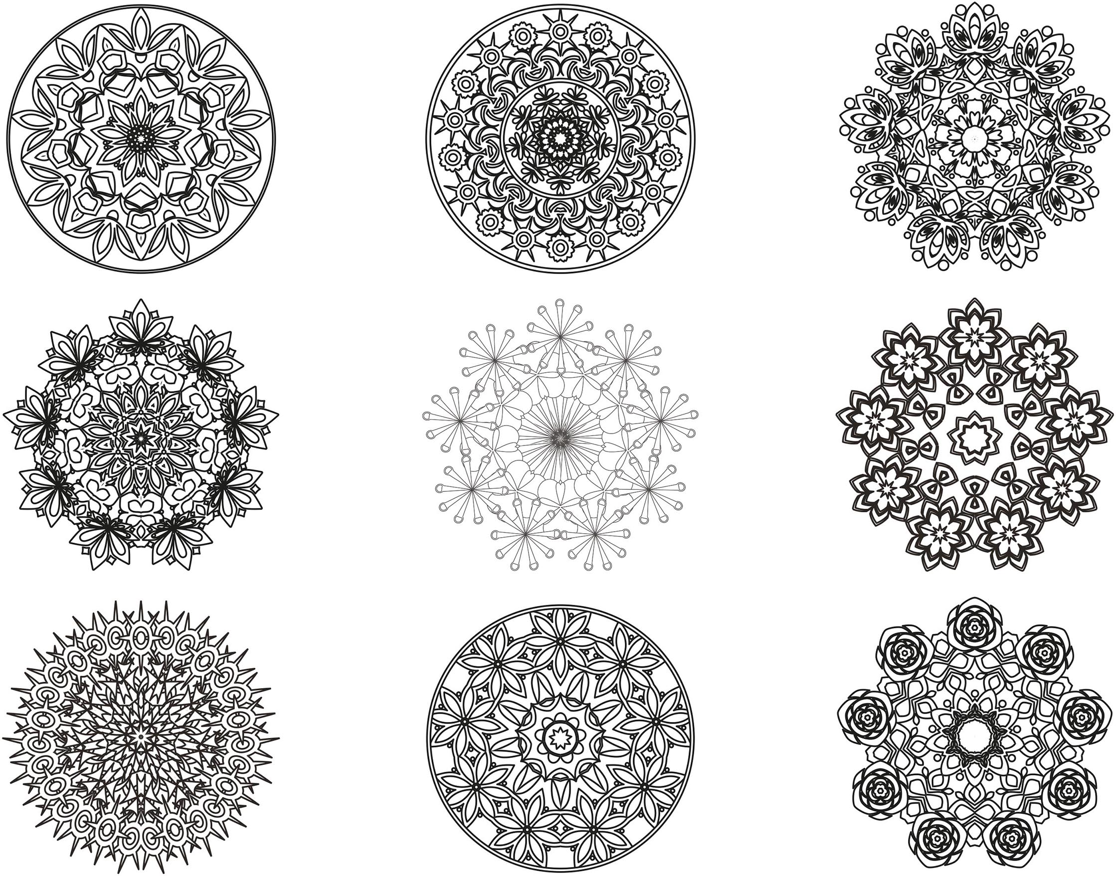 Mandalas Zum Ausmalen 1600x1700
