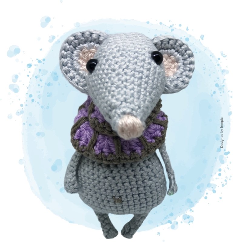 Häkelanleitung Milli, die modische Maus - Amigurumi
