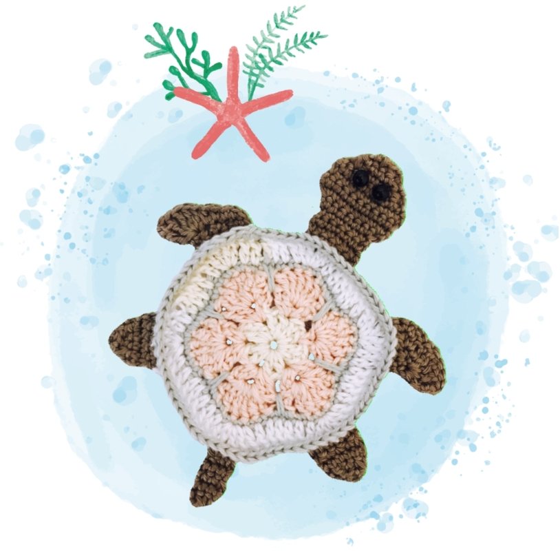 Häkelanleitung Granny Square Schildkröte - Amigurumi