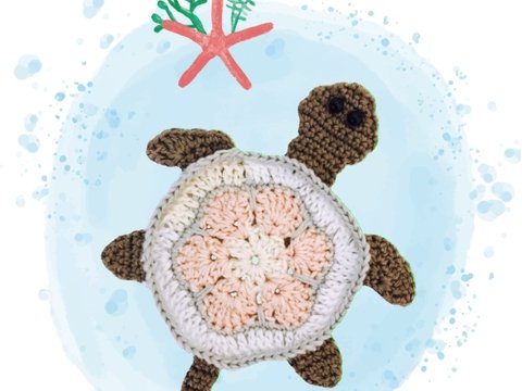 Häkelanleitung Granny Square Schildkröte - Amigurumi