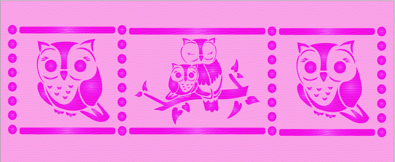 Cute Owl Stencil Motifs