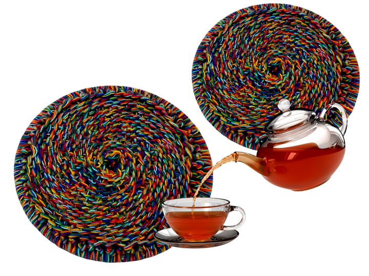Crocheted coaster in Bosnian style