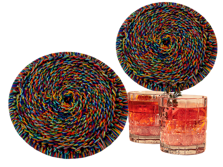 Crocheted coaster in Bosnian style