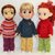 Knitting pattern for sweater and sweatpants for Disney Animators' 16 inch dolls.
