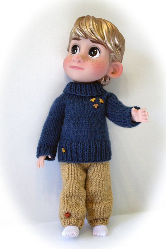 Knitting pattern for sweater and sweatpants for Disney Animators' 16 inch dolls. - Image 6