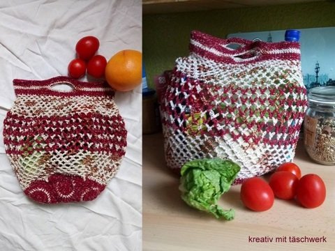 Hakleanleitung Einkaufsnetz/Einkaufsbeutel mit Grannys "Isle of Skye"