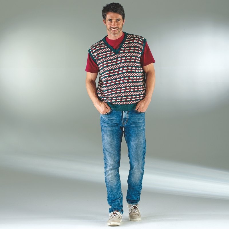 Strickanleitung Herrenpullunder "Piazza" 756165