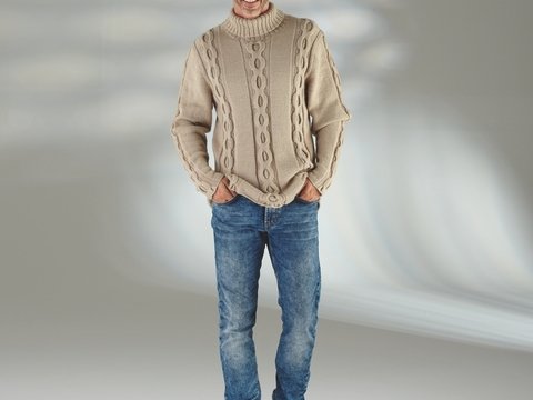 Strickanleitung Herrenpullover "Ideal" 756123