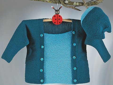 Strickanleitung Kleinkinderpullover mit Mütze "Piano" 756038