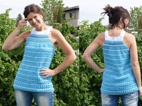 Top Summer-Splash (Gr. S - XL, leicht an alle Größe anzupassen)