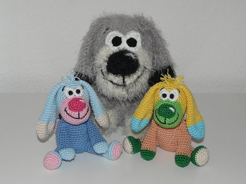 Häkelanleitung Wollrest Hunde