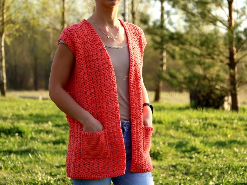 Weste - ein stylisches Element für jeden Tag, Häkelanleitung mit Häkelschrift in Gr. 32 bis 52+ - Bild 6