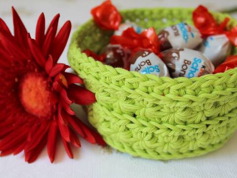 "eine runde Sache" gehäkeltes Körbchen