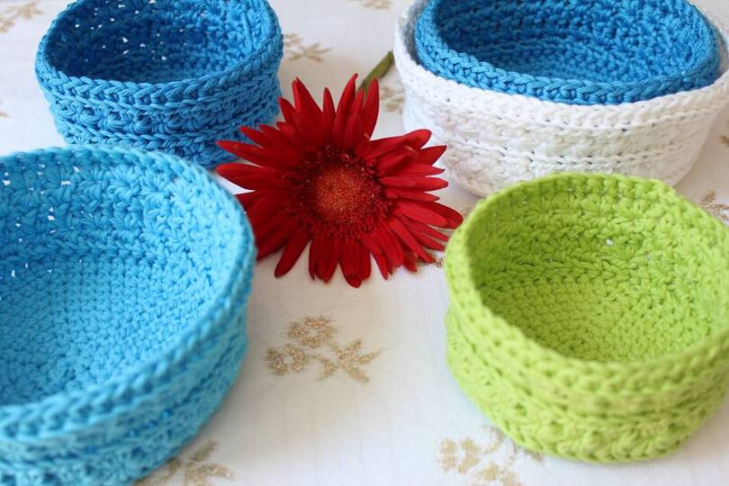 "eine runde Sache" gehäkeltes Körbchen