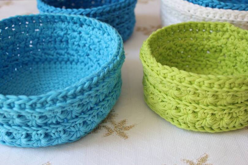 "eine runde Sache" gehäkeltes Körbchen