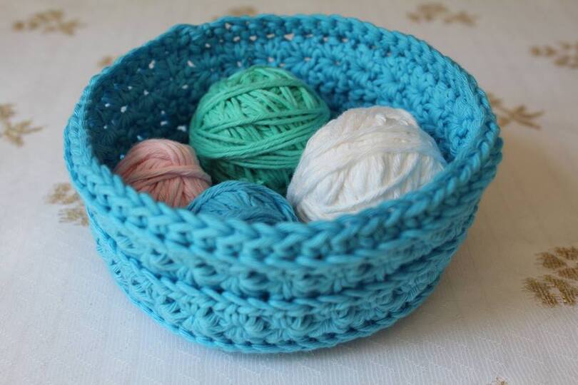 "eine runde Sache" gehäkeltes Körbchen