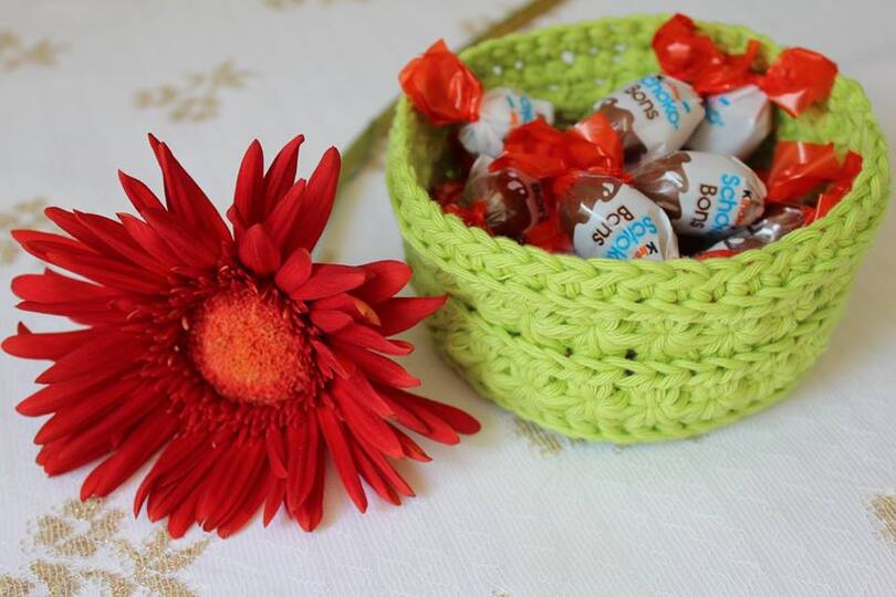 "eine runde Sache" gehäkeltes Körbchen