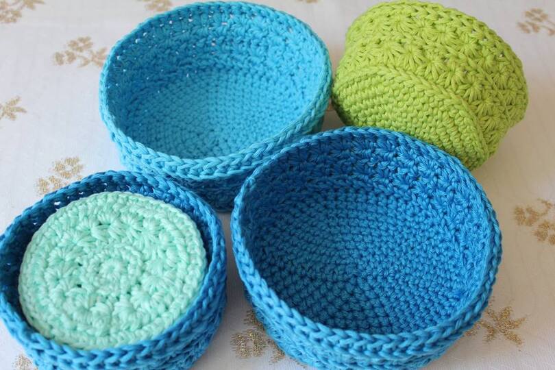 "eine runde Sache" gehäkeltes Körbchen