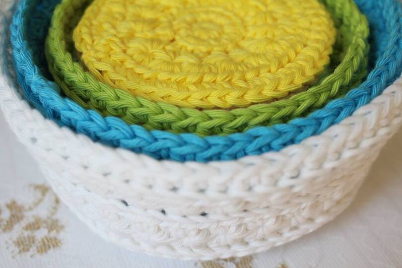 "eine runde Sache" gehäkeltes Körbchen