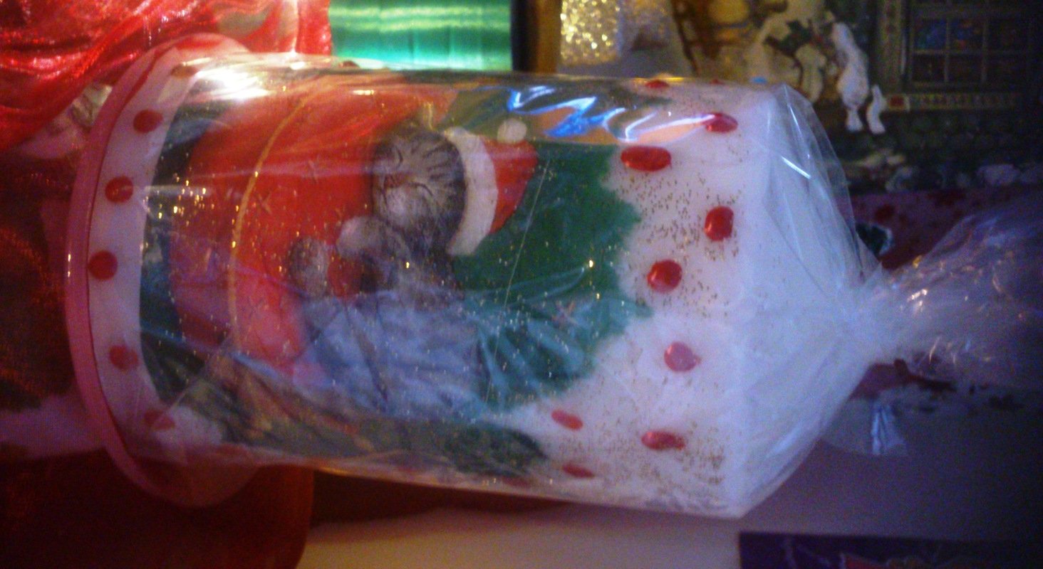 süße Weihnachtskerze