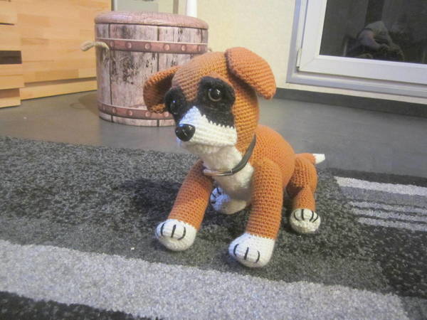 Häkelanleitung für meinen Hund Paco, den kleinen Boxer ( 25 / 30 cm)