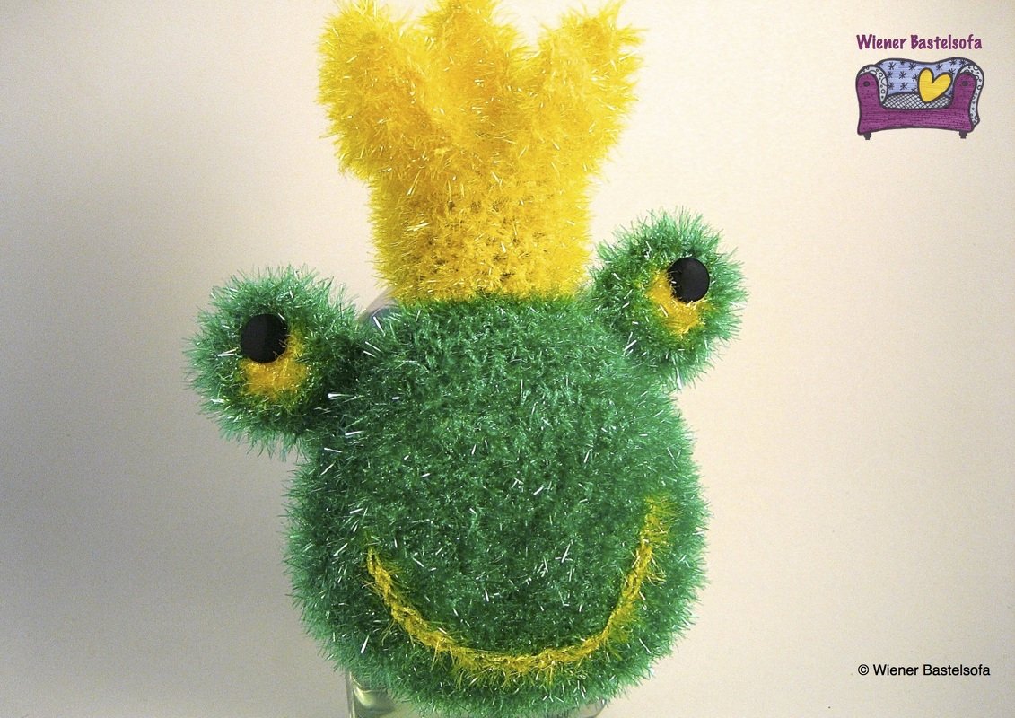 Spülschwamm „Froschkönig“ zum Aufhängen auf Spüliflasche - Bild 2