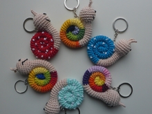 Kleine Schnecke Schlüsselanhänger Häkelanleitung