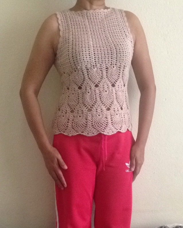 Top crochet Pattern, women vest Pattern, Elegant Crochet Top, pineapple Crochet pattern, chart pattern, step by step pdf, 22PDF1 - Image 2