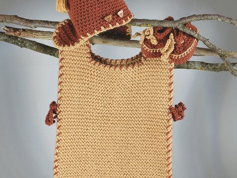 Strick- und Häkelanleitung Kleinkinderponcho, Mütze & Schühchen "Ideal" 756008
