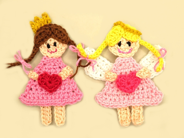 Angel Princess Crochet Applique Pattern